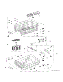 Rack Assemblies parts for Ge Dishwasher ZDT165SIL1II from AppliancePartsPros.com