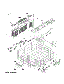 Lower Rack Assembly parts for Ge Dishwasher ZDT925SIN3II from AppliancePartsPros.com