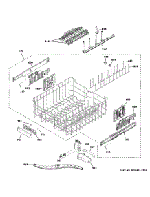 Upper Rack Assembly parts for Ge Dishwasher ZDT925SSN6SS from AppliancePartsPros.com