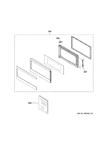 Door Parts parts for Ge Countertop Microwave ZES1227SL4SS from AppliancePartsPros.com