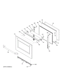 Lower Door parts for Ge Electric Wall Oven ZET2PH2SS from AppliancePartsPros.com