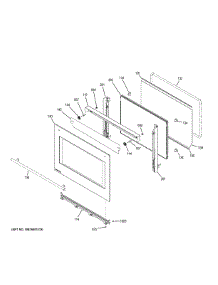 Upper Door parts for Ge Electric Wall Oven ZET2SH3SS from AppliancePartsPros.com
