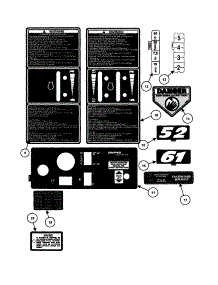 Decals parts for Snapper Rear-Engine Riding Mower ZF2301GKU from AppliancePartsPros.com
