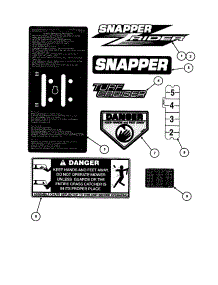 Decals parts for Snapper Rear-Engine Riding Mower ZF2501KH from AppliancePartsPros.com