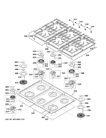 Cooktop parts for Ge Gas Range ZGP366NT1SS from AppliancePartsPros.com