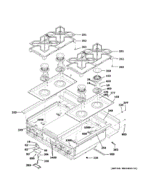 Cooktop parts for Ge Gas Cooktop ZGU364NDP8SS from AppliancePartsPros.com