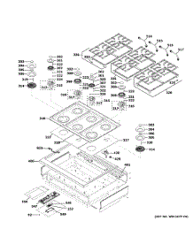 Cooktop parts for Ge Gas Cooktop ZGU366NT1SS from AppliancePartsPros.com