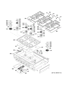 Cooktop parts for Ge Gas Cooktop ZGU486NDT2SS from AppliancePartsPros.com
