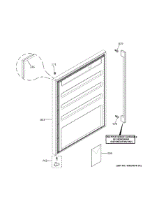 Door parts for Ge Refrigerator ZIBS240NDSS from AppliancePartsPros.com