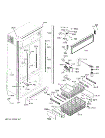 Cabinet (2) parts for Ge Bottom-Mount Refrigerator ZIC360NNHRH from AppliancePartsPros.com