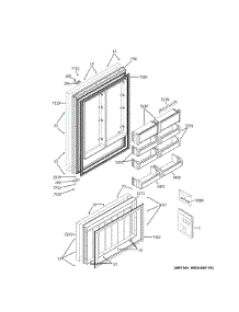 Doors parts for Ge Bottom-Mount Refrigerator ZICS360NVBLH from AppliancePartsPros.com