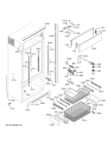 Cabinet (2) parts for Ge Bottom-Mount Refrigerator ZICS360NVBLH from AppliancePartsPros.com
