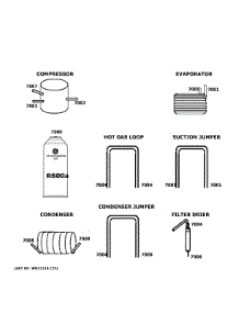 Lokring Connectors parts for Ge Upright Freezer ZIF241NPNAII from AppliancePartsPros.com