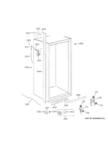 Cabinet (2) parts for Ge Upright Freezer ZIFS360NNBLH from AppliancePartsPros.com