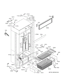 Freezer Section, Trim & Components parts for Ge Bottom-Mount Refrigerator ZIP360NND from AppliancePartsPros.com