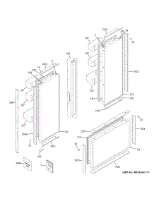 Doors parts for Ge Bottom-Mount Refrigerator ZIP360NPB from AppliancePartsPros.com
