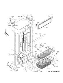 Freezer Section, Trim & Components parts for Ge Bottom-Mount Refrigerator ZIP360NPB from AppliancePartsPros.com