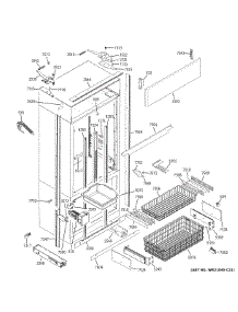 Freezer Section, Trim & Components parts for Ge Bottom-Mount Refrigerator ZIPS360NNBSS from AppliancePartsPros.com