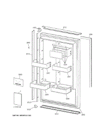 Door parts for Ge Refrigerator ZIR360NPBLH from AppliancePartsPros.com