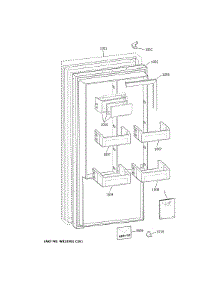 Door parts for Ge Refrigerator ZIRS360NNBRH from AppliancePartsPros.com