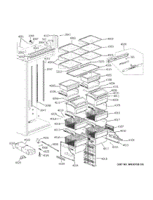 Shelves & Drawers parts for Ge Refrigerator ZIRS360NPBRH from AppliancePartsPros.com