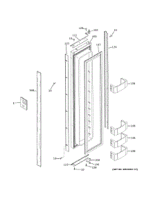 Freezer Door parts for Ge Side-By-Side Refrigerator ZIS420NNHII from AppliancePartsPros.com
