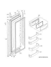 Fresh Food Door parts for Ge Side-By-Side Refrigerator ZIS480NNGII from AppliancePartsPros.com
