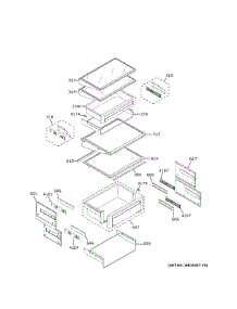 Fresh Food Shelves parts for Ge Side-By-Side Refrigerator ZISS360DNFSS from AppliancePartsPros.com