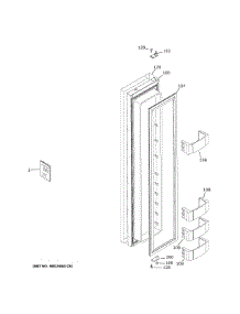 Freezer Door parts for Ge Side-By-Side Refrigerator ZISS420NPBSS from AppliancePartsPros.com