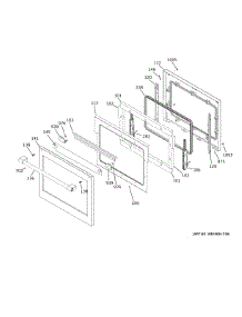 Upper Door parts for Ge Electric Wall Oven ZKD90DPSN1SS from AppliancePartsPros.com
