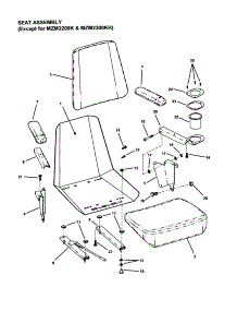 Seat Assembly parts for Snapper Rear-Engine Riding Mower ZM2502KH from AppliancePartsPros.com