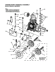 Tandem Hydro Transaxle Assembly parts for Snapper Rear-Engine Riding Mower ZM6100M from AppliancePartsPros.com
