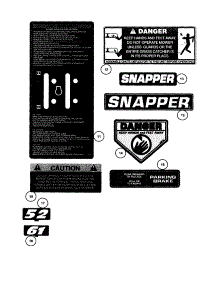 Decals parts for Snapper Rear-Engine Riding Mower ZMT2500KH from AppliancePartsPros.com