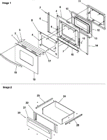 Oven Door & Storage Drawer parts for Amana Electric Range ZRHSC8750E-P1130655NE from AppliancePartsPros.com