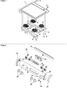 Main Top & Control Panel parts for Amana Electric Range ZRHSC8750WW-P1130655NWW from AppliancePartsPros.com