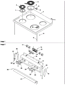 Main Top And Backguard parts for Amana Electric Range ZRR6400WW-P1143446NWW from AppliancePartsPros.com