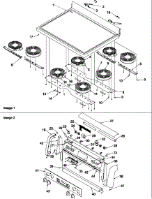 Main Top And Backguard parts for Amana Electric Range ZRTC8500E-P1143477NE from AppliancePartsPros.com