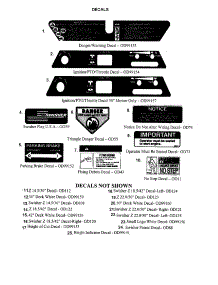 Decals parts for Swisher Rear-Engine Riding Mower ZT2250 from AppliancePartsPros.com