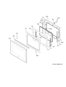 Lower Door parts for Ge Electric Wall Oven ZTDX1DSSN3SS from AppliancePartsPros.com