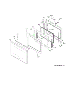 Door parts for Ge Electric Wall Oven ZTSX1DSSN3SS from AppliancePartsPros.com