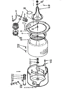 Tub And Basket Assembly parts for Kenmore Washer 110.73562610 (11073562610, 110 73562610) from AppliancePartsPros.com