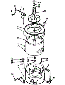 Tub And Basket Assembly parts for Kenmore Washer 110.73570400 (11073570400, 110 73570400) from AppliancePartsPros.com