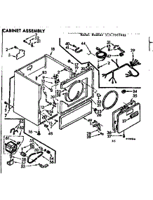 Cabinet Assembly parts for Kenmore Dryer 110.7357642 (1107357642, 110 7357642) from AppliancePartsPros.com
