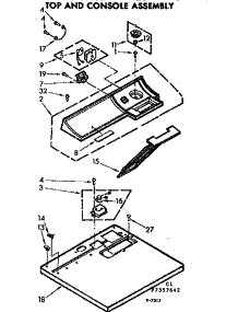 Top And Console Assembly parts for Kenmore Dryer 110.7357642 (1107357642, 110 7357642) from AppliancePartsPros.com