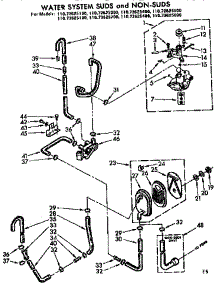 Water System Suds And Non-Suds parts for Kenmore Washer 110.73625400 (11073625400, 110 73625400) from AppliancePartsPros.com