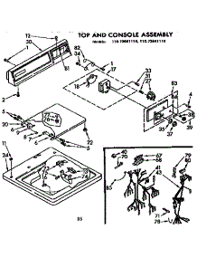 Top And Console Assembly parts for Kenmore Washer 110.73641110 (11073641110, 110 73641110) from AppliancePartsPros.com