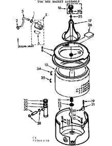 Tub And Basket Assembly parts for Kenmore Washer 110.73645110 (11073645110, 110 73645110) from AppliancePartsPros.com