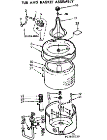 Tub And Basket Assembly parts for Kenmore Washer 110.73665130 (11073665130, 110 73665130) from AppliancePartsPros.com