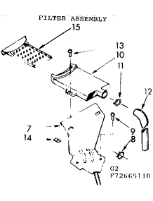 Filter Assembly parts for Kenmore Washer 110.73665410 (11073665410, 110 73665410) from AppliancePartsPros.com