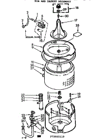 Tub And Basket Assembly parts for Kenmore Washer 110.73665610 (11073665610, 110 73665610) from AppliancePartsPros.com